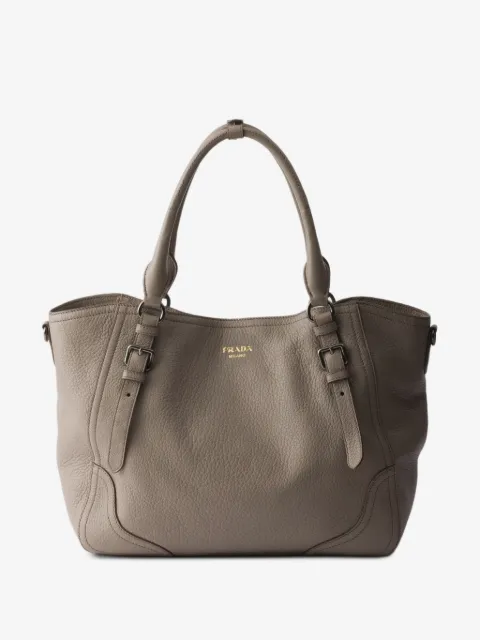 Prada large leather tote bag