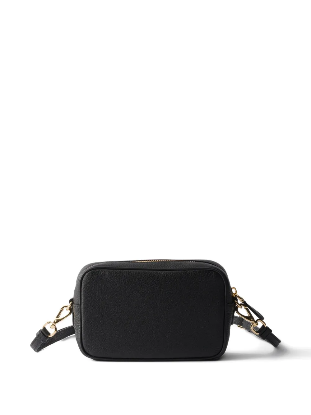 Prada Mini Leather Cross Body Bag In Black