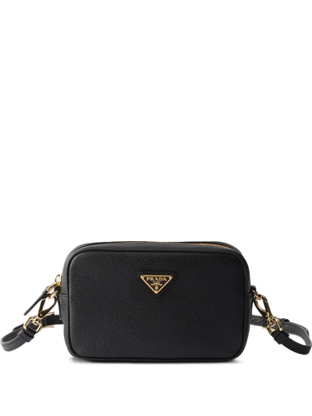 Prada mini leather cross body bag | Black | Image 1