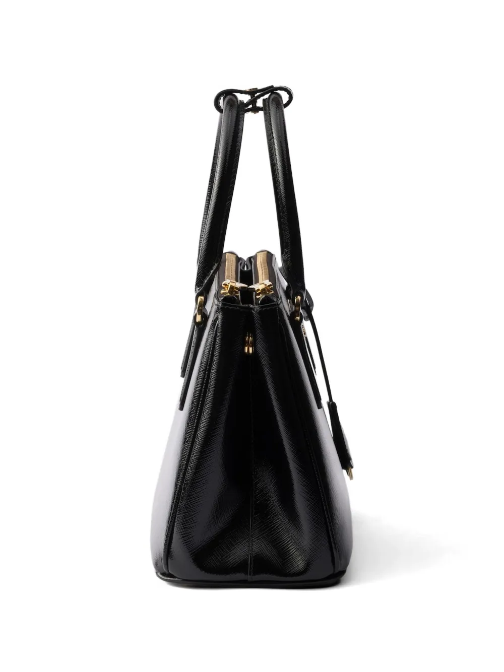 Prada Kleine Galleria leren shopper Zwart