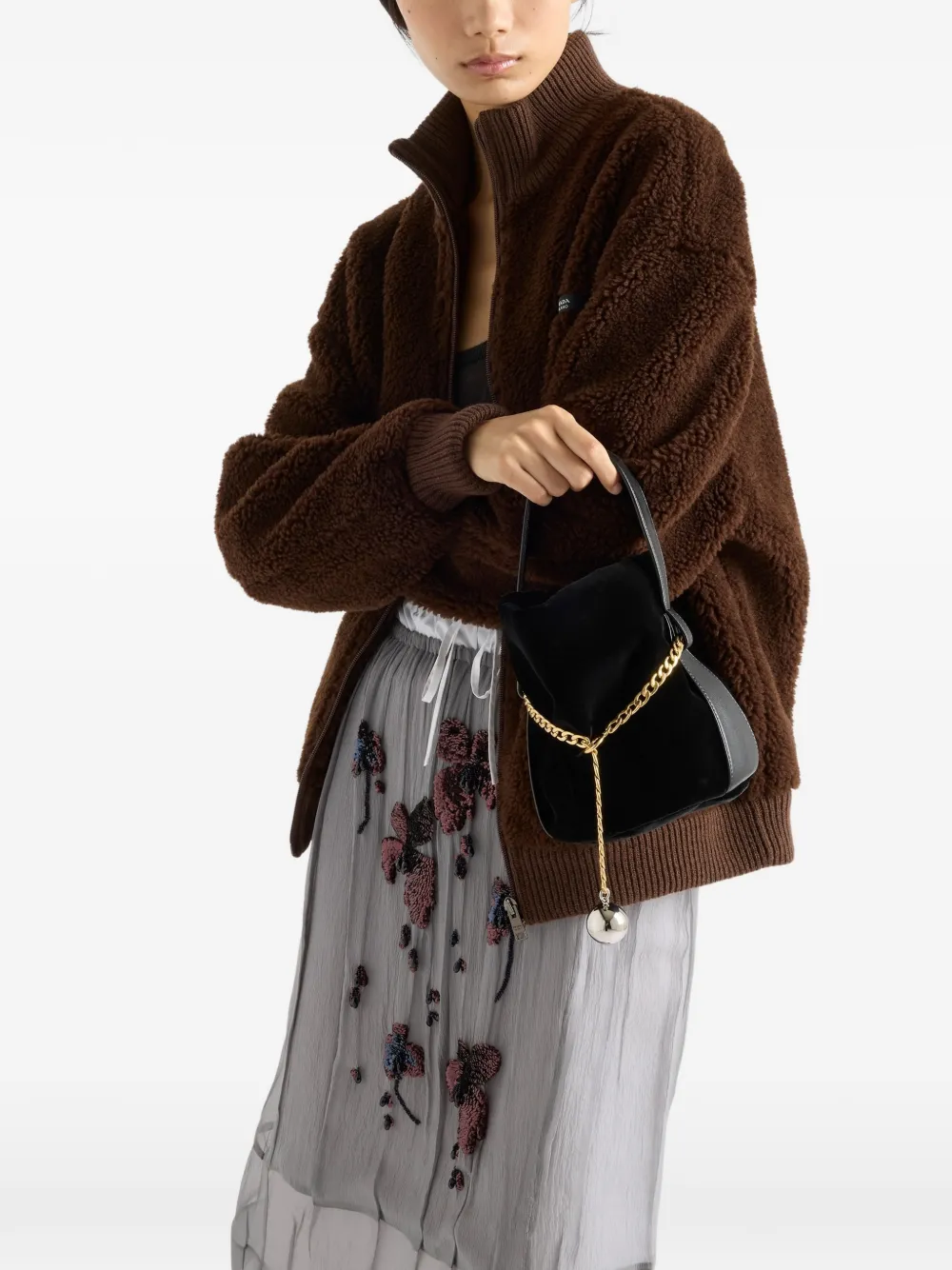 Prada mini Petit Sac Noir chain bucket bag | Image 2