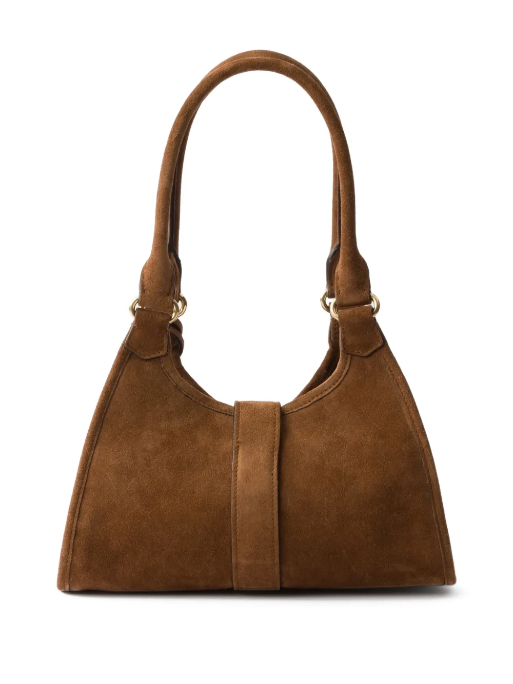  Prada Small Suede Tote Bag - Brown 