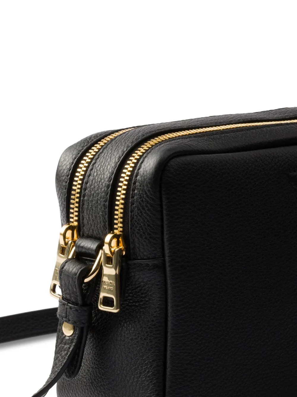 Prada Leren schoudertas Zwart