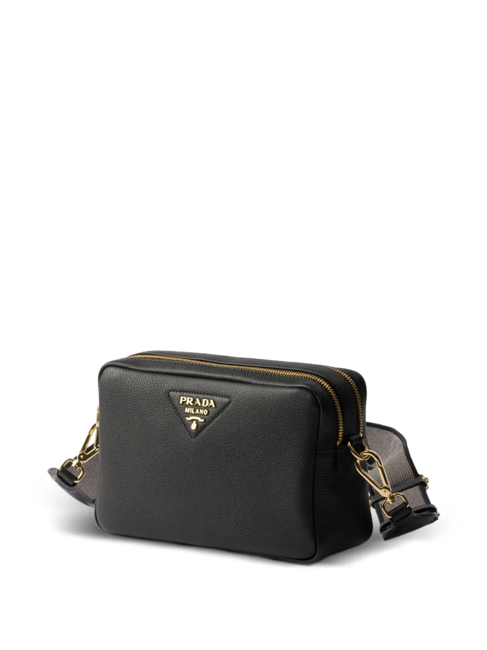 Prada Leren schoudertas Zwart