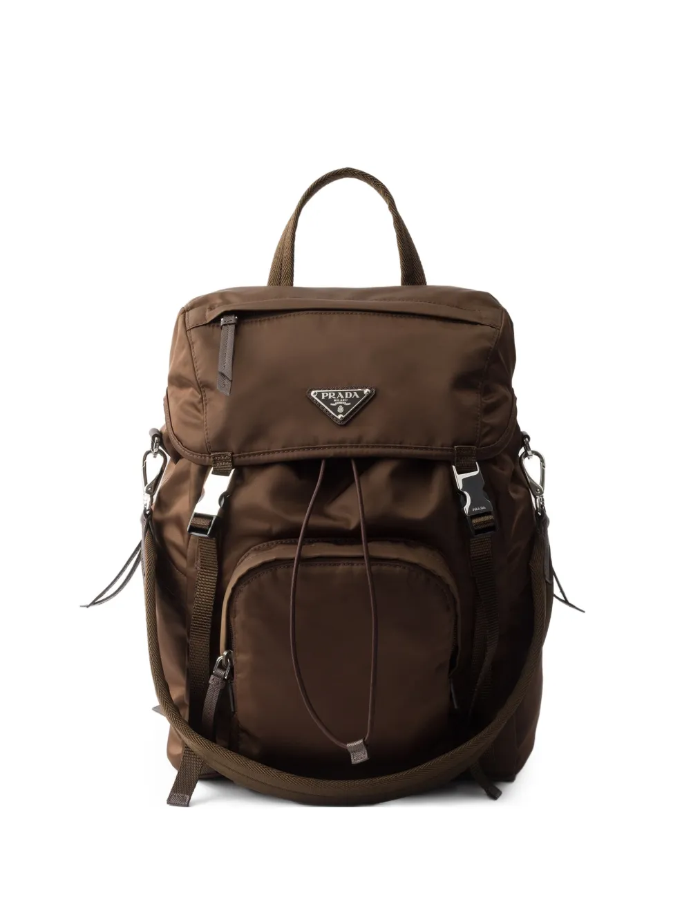 Prada logo-detail backpack | Brown | Image 1