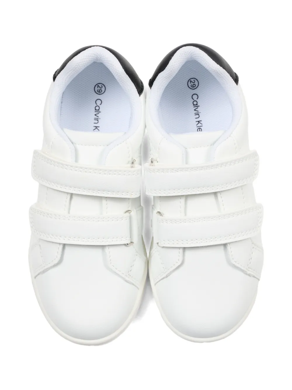 Calvin Klein Kids Sneakers met dubbele bandjes Wit