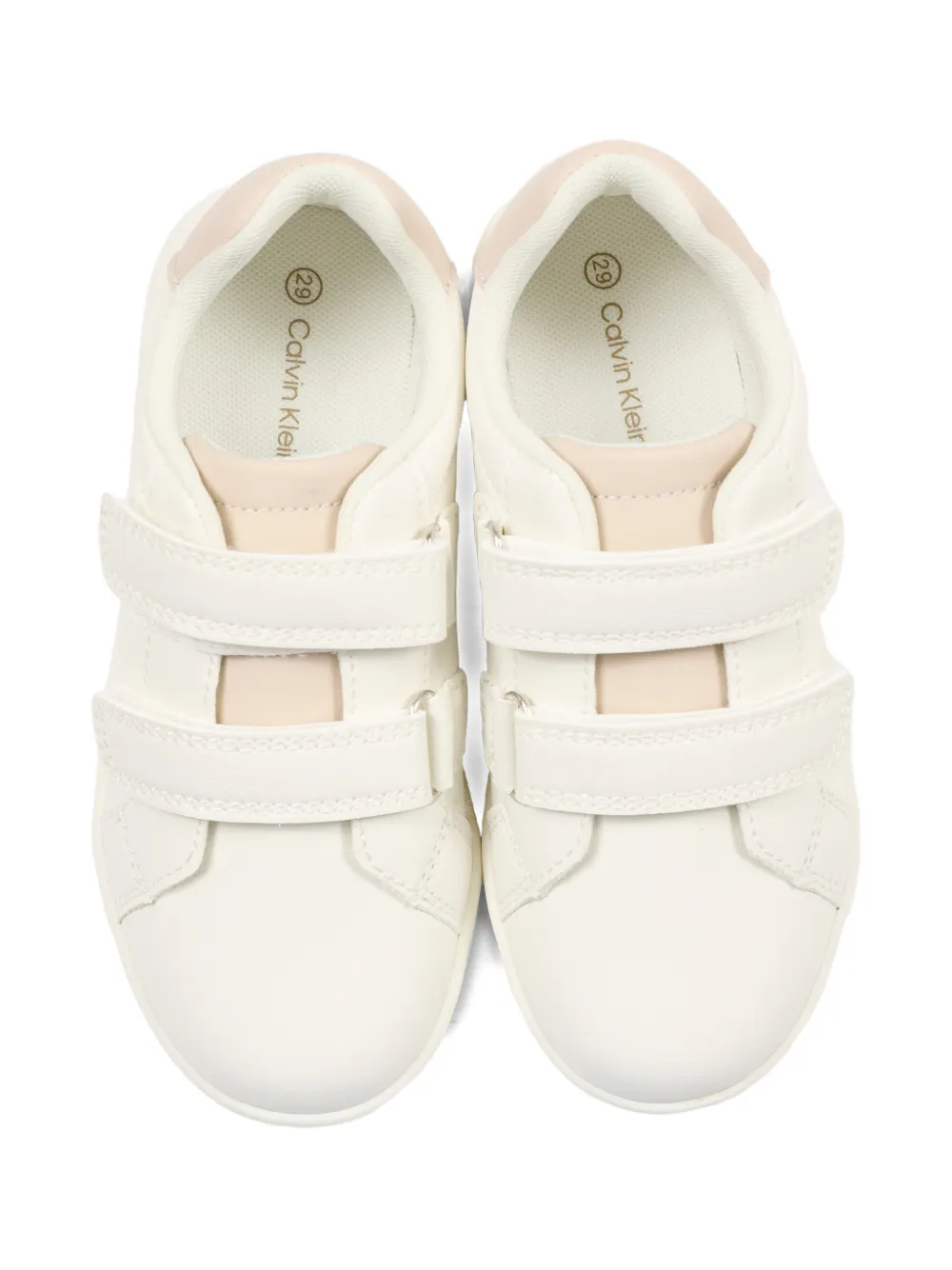 Calvin Klein Kids Sneakers met dubbele bandjes Wit
