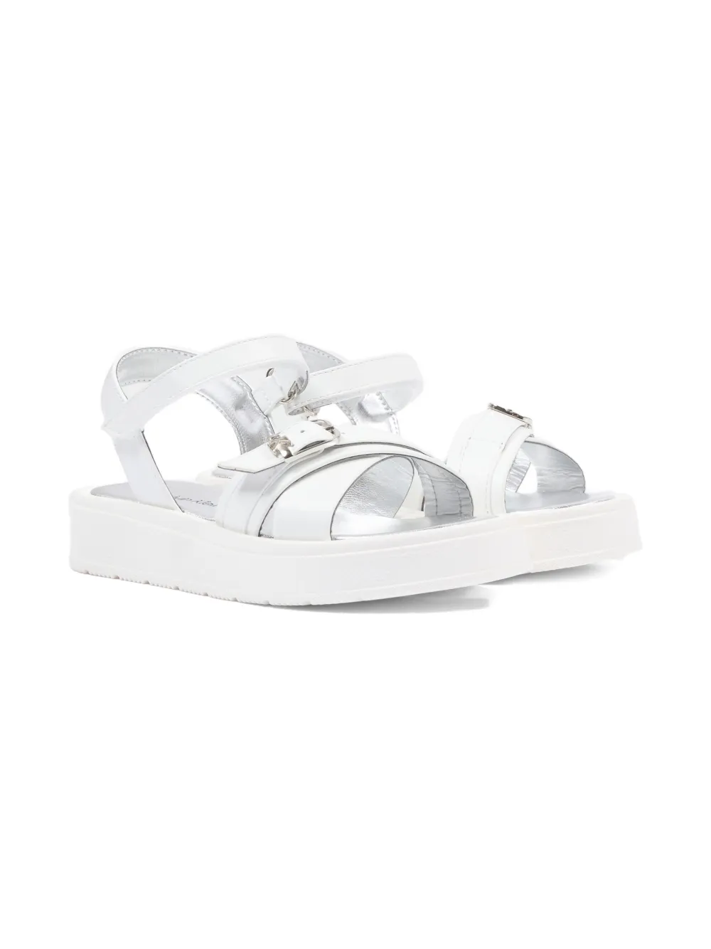 Calvin Klein Kids buckle-strap sandals - Bianco