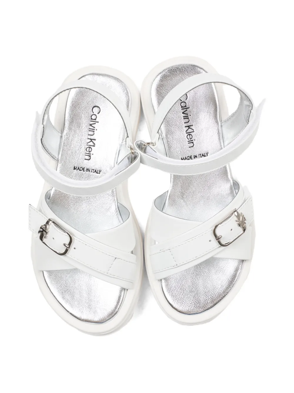 Calvin Klein Kids Sandalen met gesp Wit