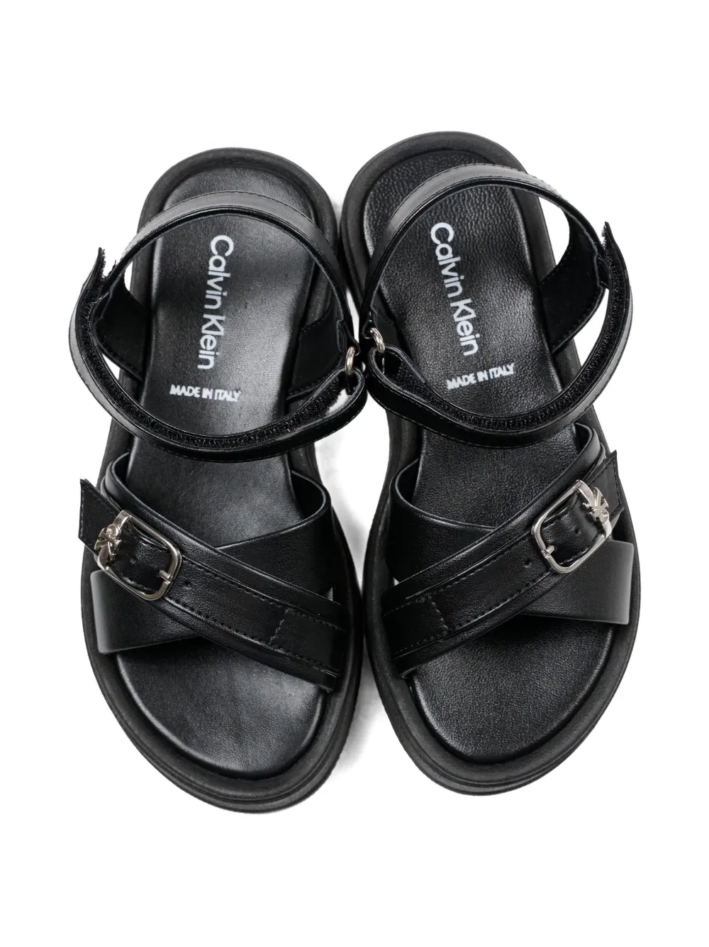 Calvin Klein Kids Sandalen met gesp Zwart