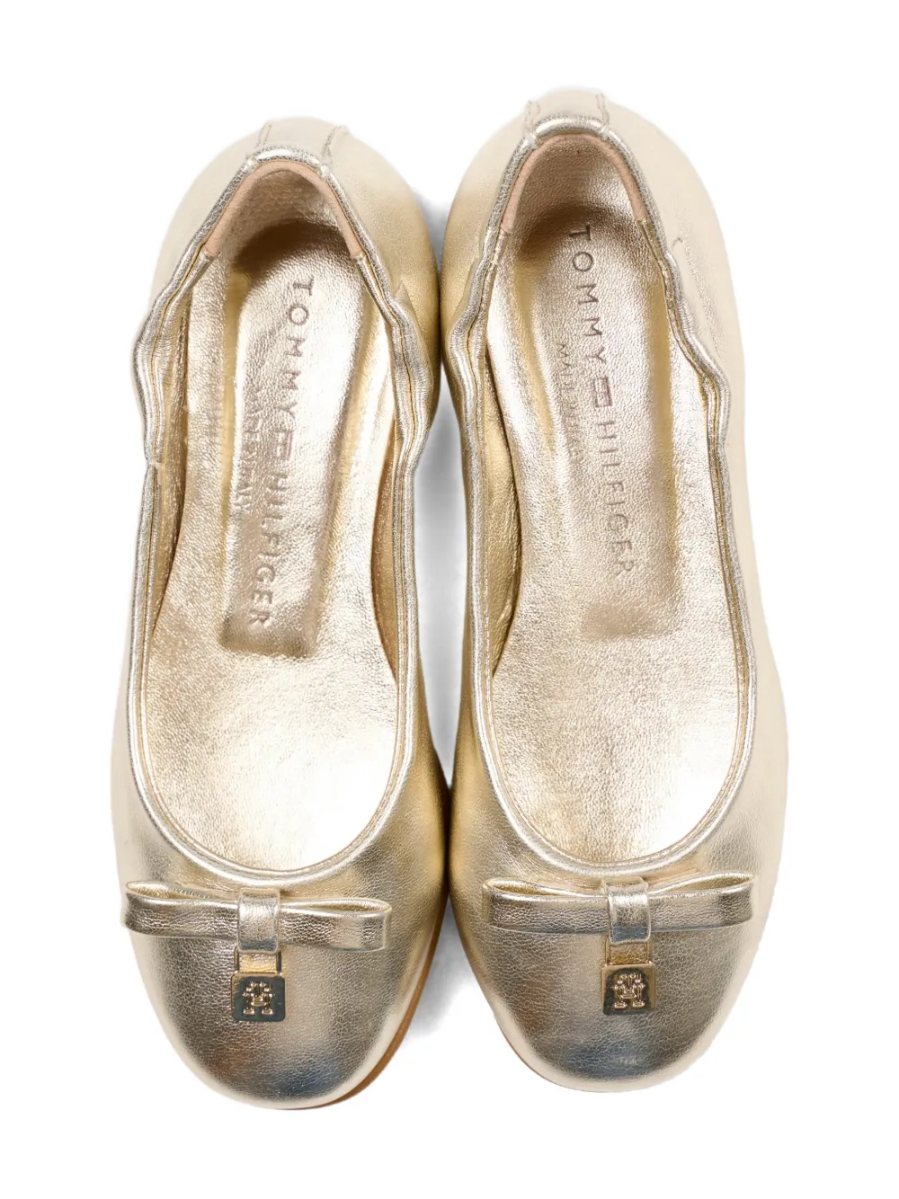 Tommy Hilfiger Junior bow-detailed ballerinas Goud