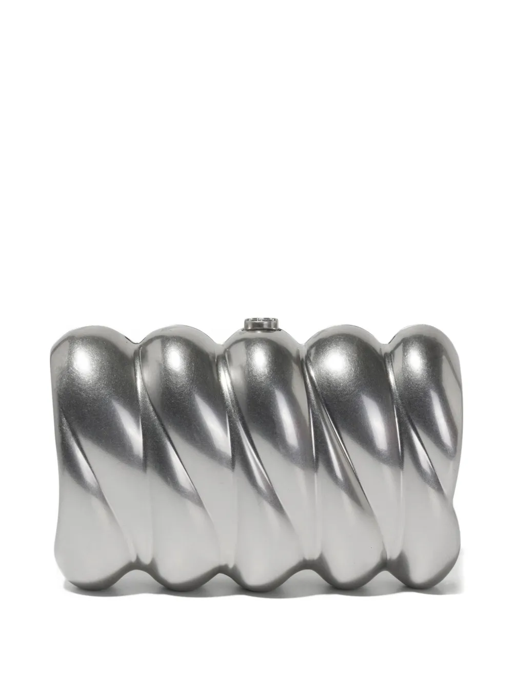 Simkhai Reya Sculpted Clutch Bag In Silver
