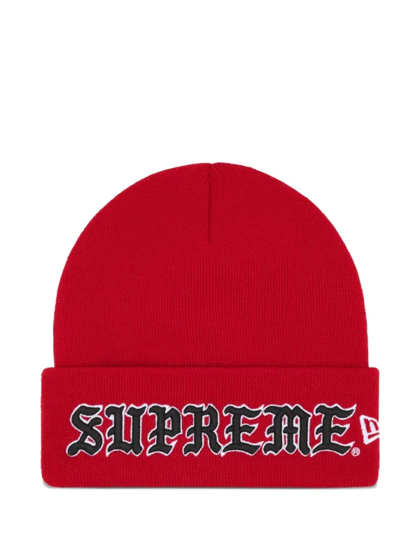 Supreme 赤 ビーニー Supreme New Era® Old English ビーニー | レッド | FARFETCH JP