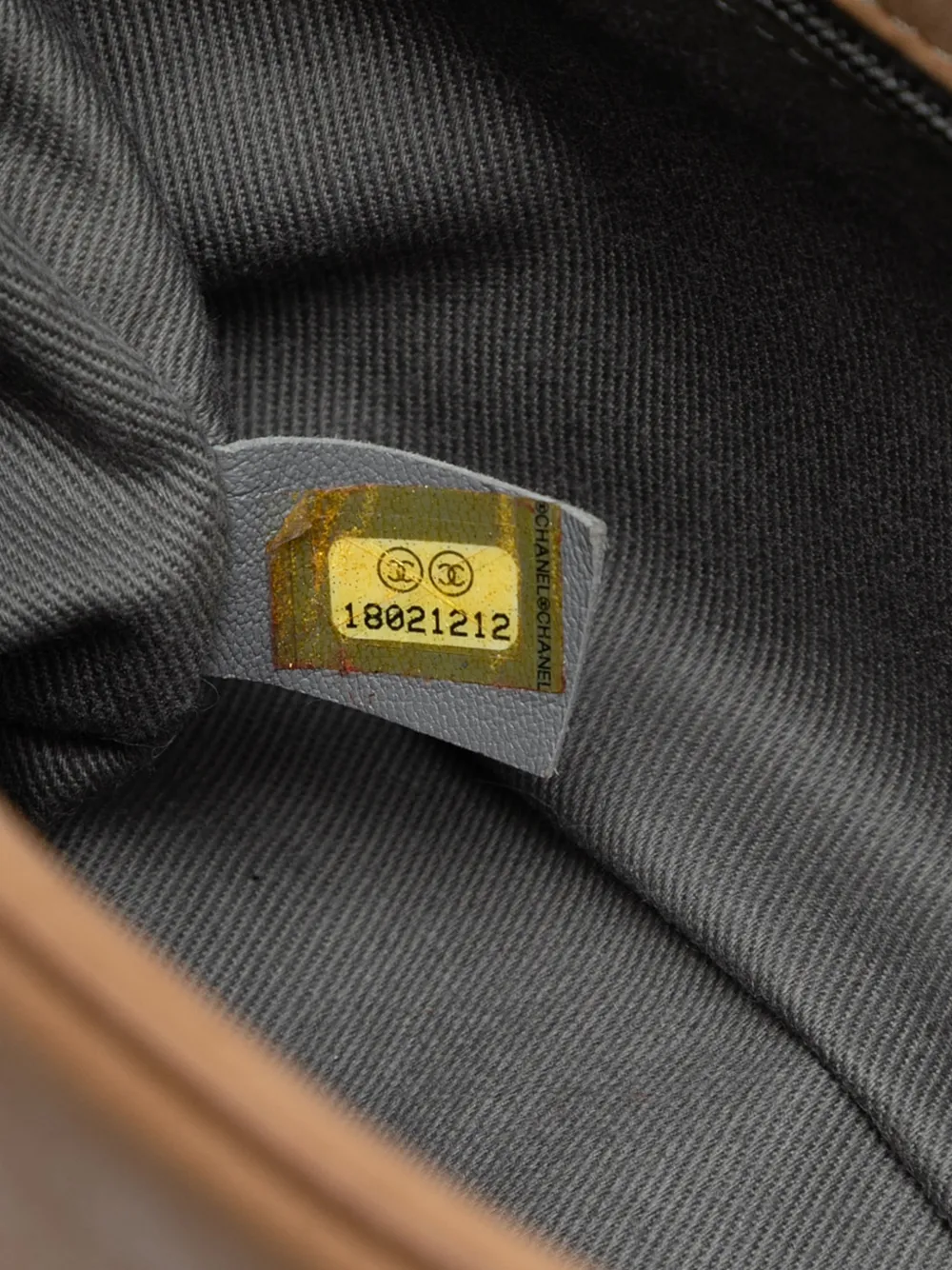 Pre-owned Chanel 2013-2014 Cc Aged Calfskin Diamond Stitch Flap Shoulder Bag In Brown