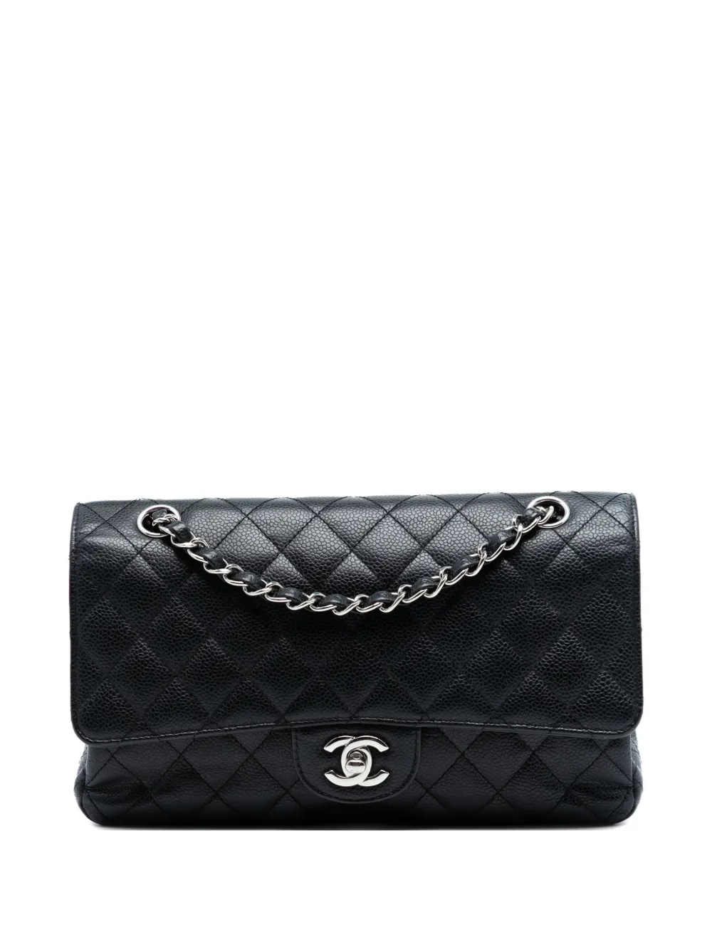 CHANEL Pre-Owned 2009-2010 Medium Classic Caviar Double Flap shoulder bag - Nero
