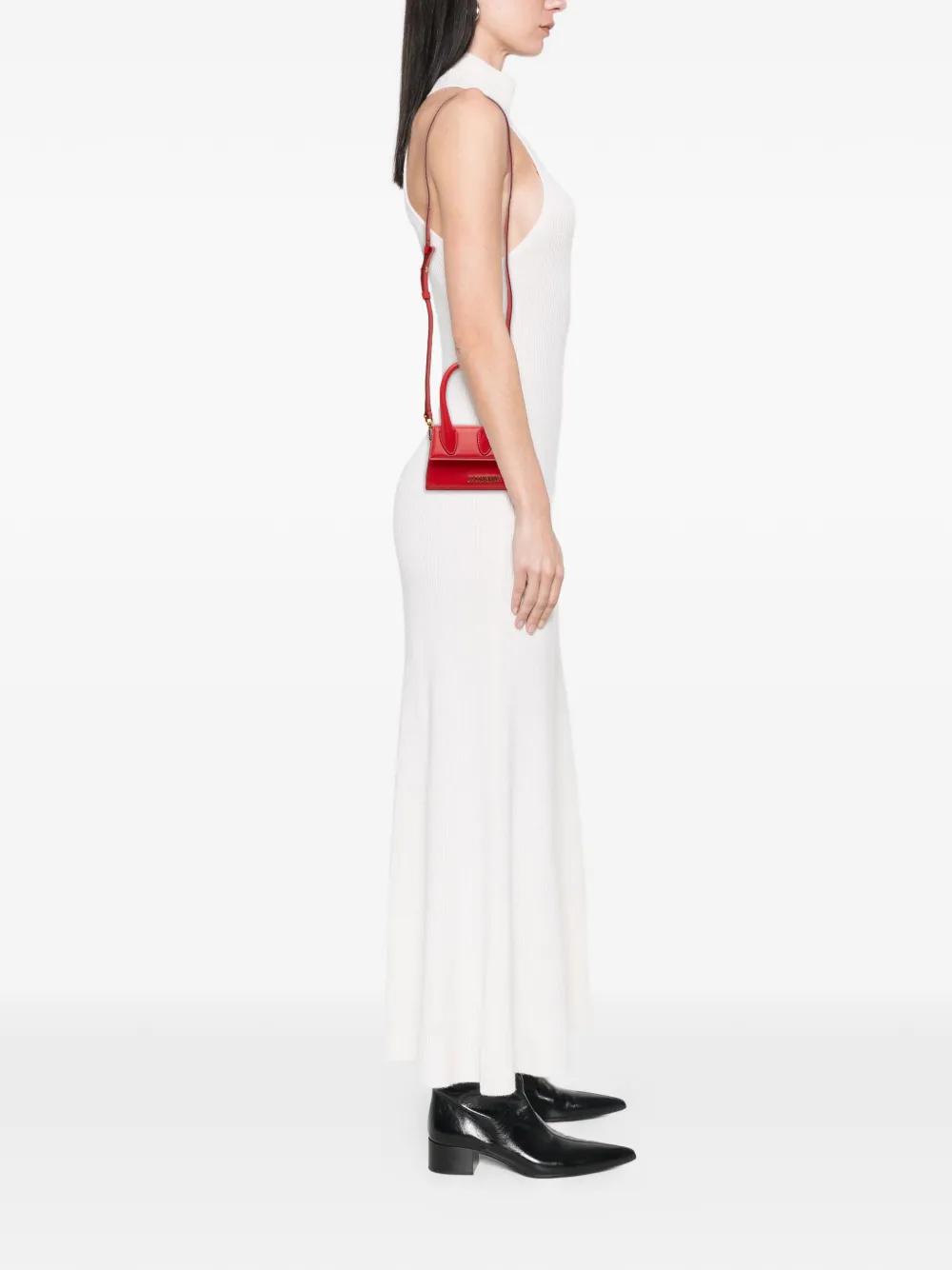 Pre-owned Jacquemus 2018-2025 Mini Leather Le Chiquito Satchel In Red