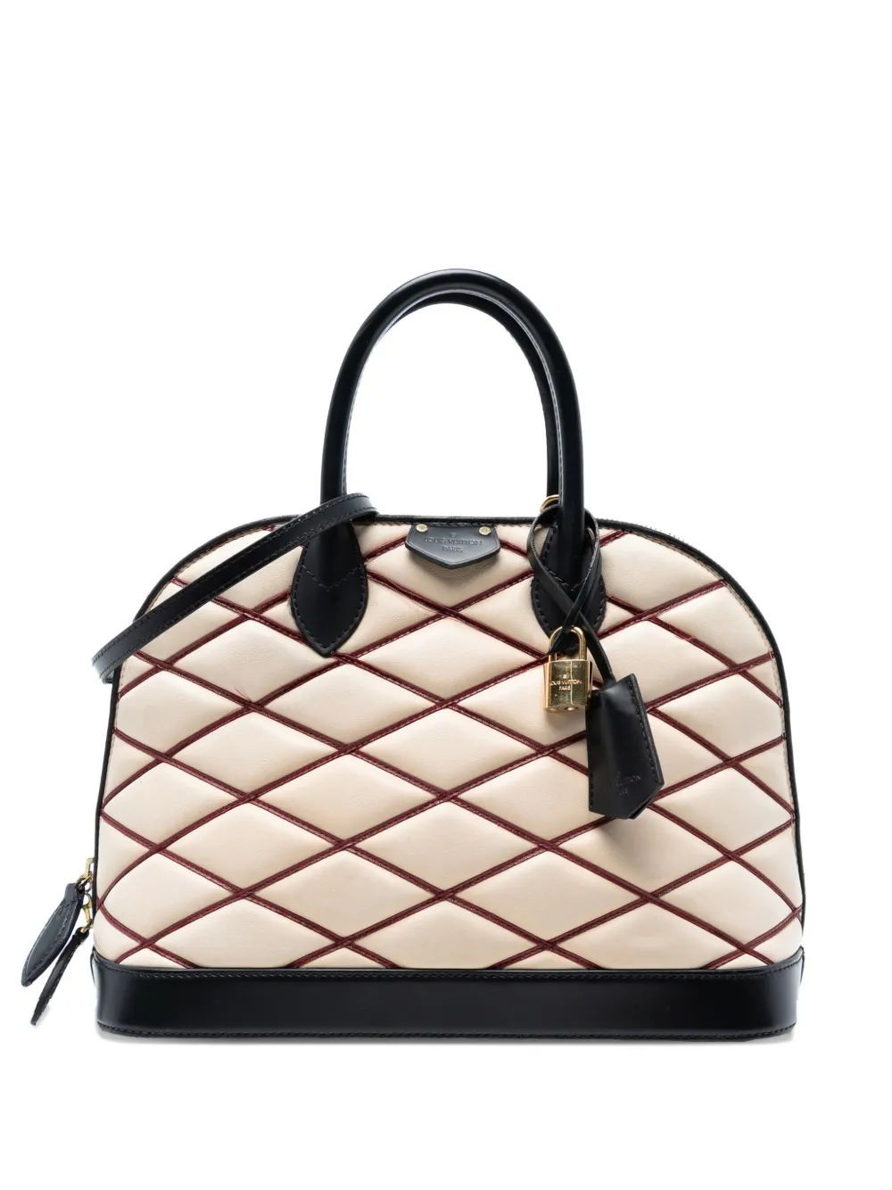 Pre-owned Louis Vuitton 2014 Alma Malletage Pm Satchel In Brown