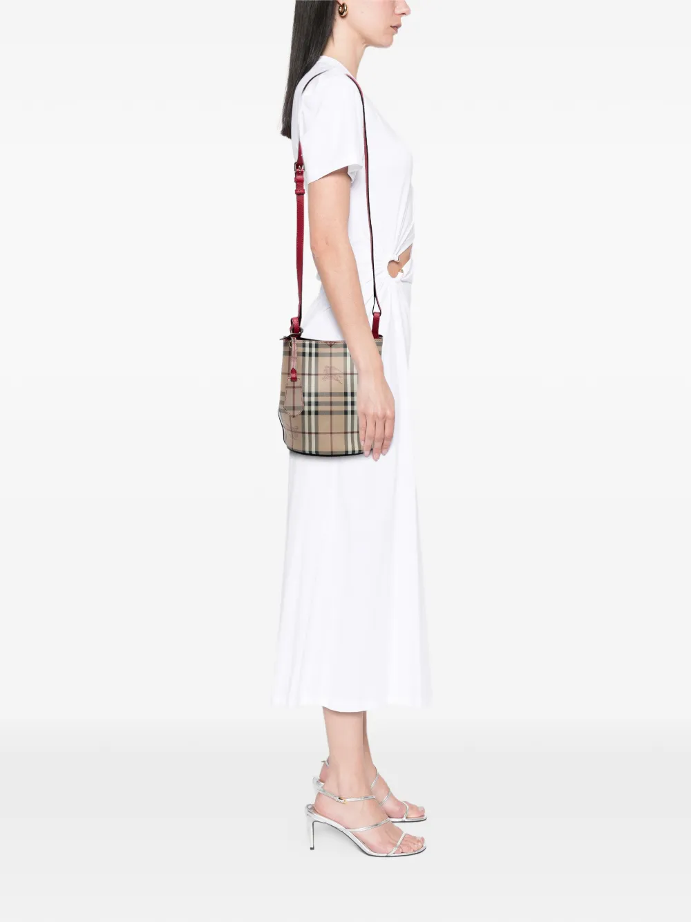 Burberry Pre-Owned 2000-2017 Haymarket Check Coated Canvas Lorne bucket bag | marrón | Image 1