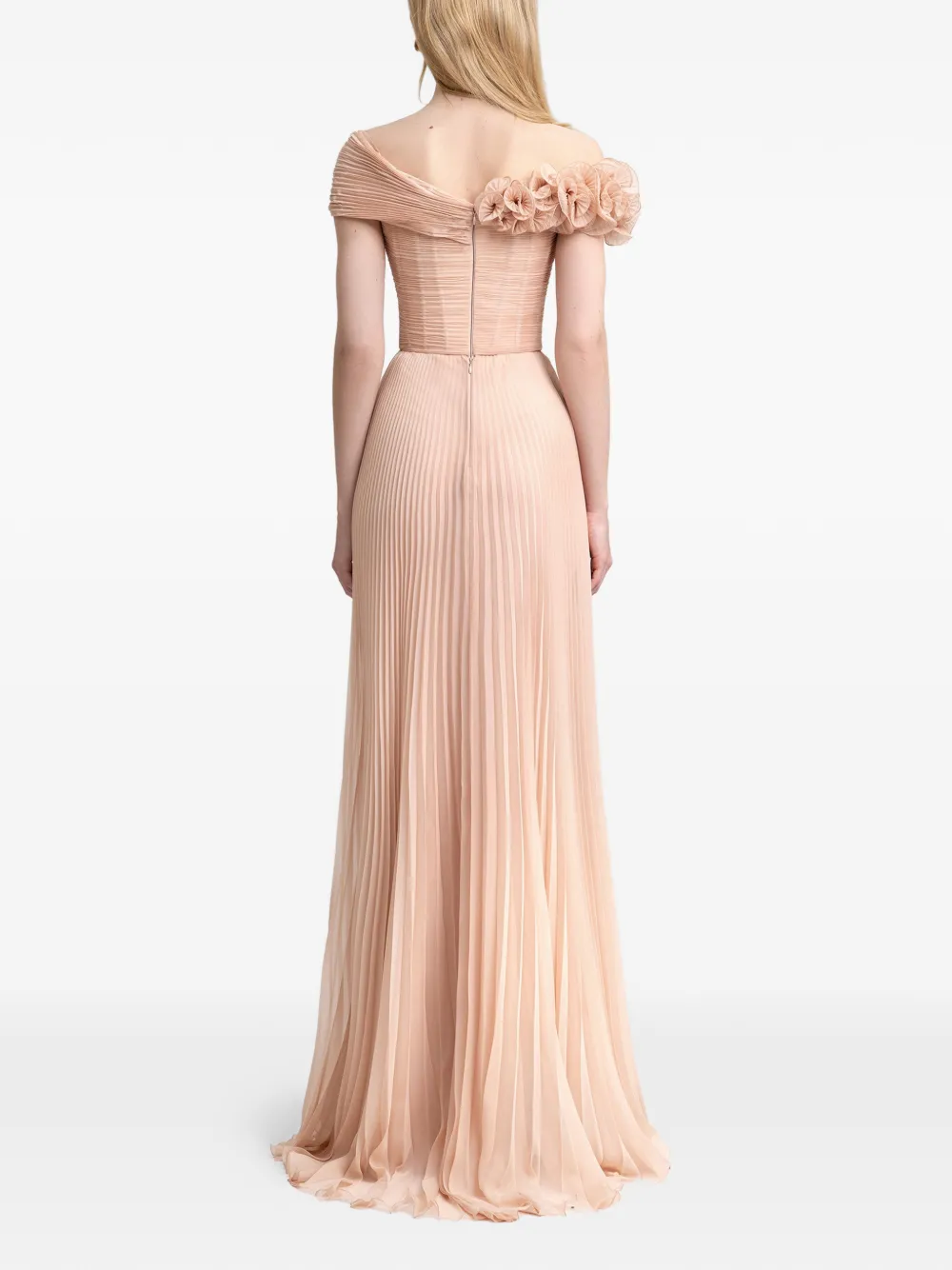 Gemy Maalouf Maxi-jurk met asymmetrische hals Roze