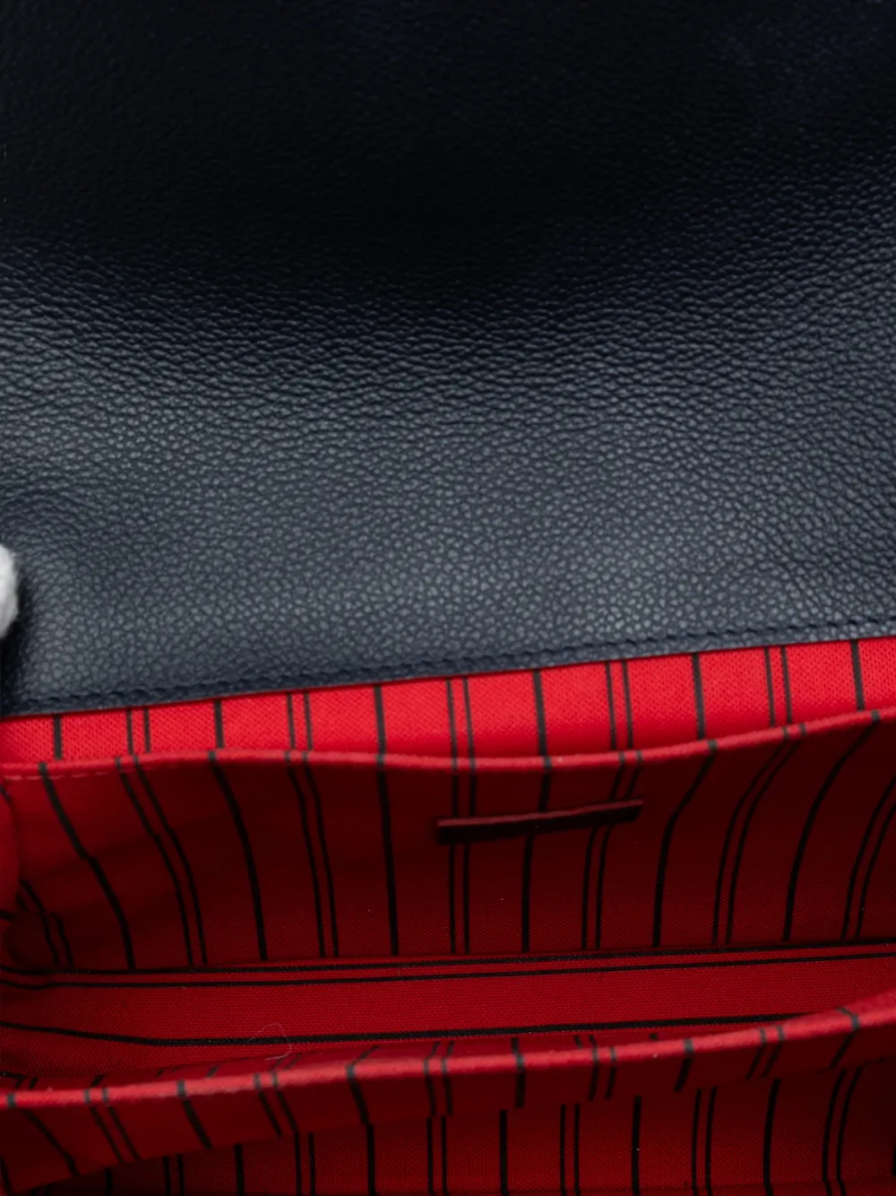 Pre-owned Louis Vuitton 2018 Monogram Empreinte Pochette Metis Satchel In Blue