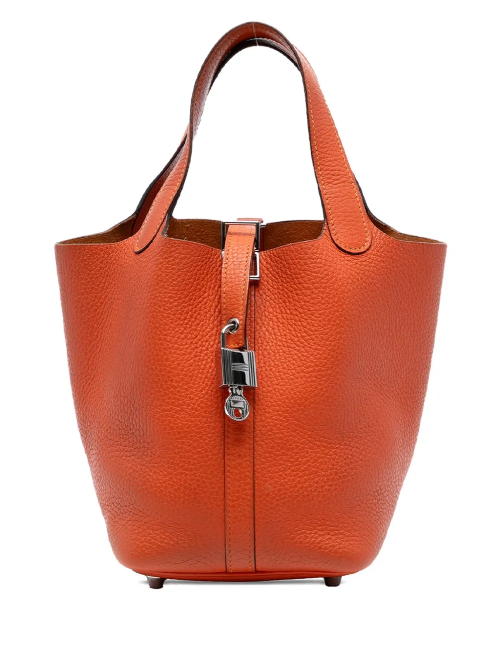 Hermès Pre-Owned 2015 Clemence Picotin Lock 18 handbag | Orange | Image 1