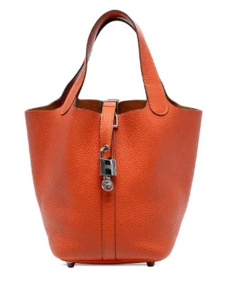 Hermès Pre-Owned 2015 Clemence Picotin Lock 18 Handbag | Orange