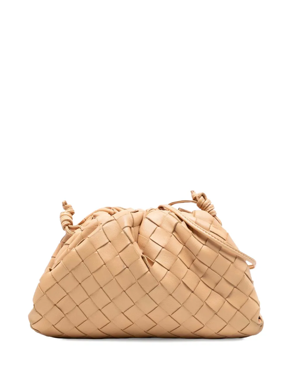 BOTTEGA VENETA Pre-owned 2012-2025 Nappa Intrecciato The Mini Pouch Crossbody Bag In Brown