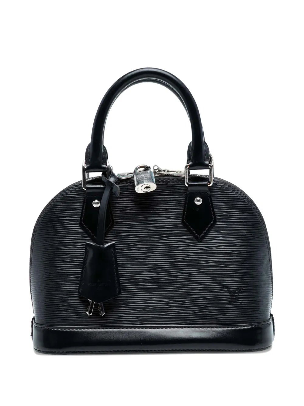 Pre-owned Louis Vuitton 2020 Epi Alma Bb Satchel In Black