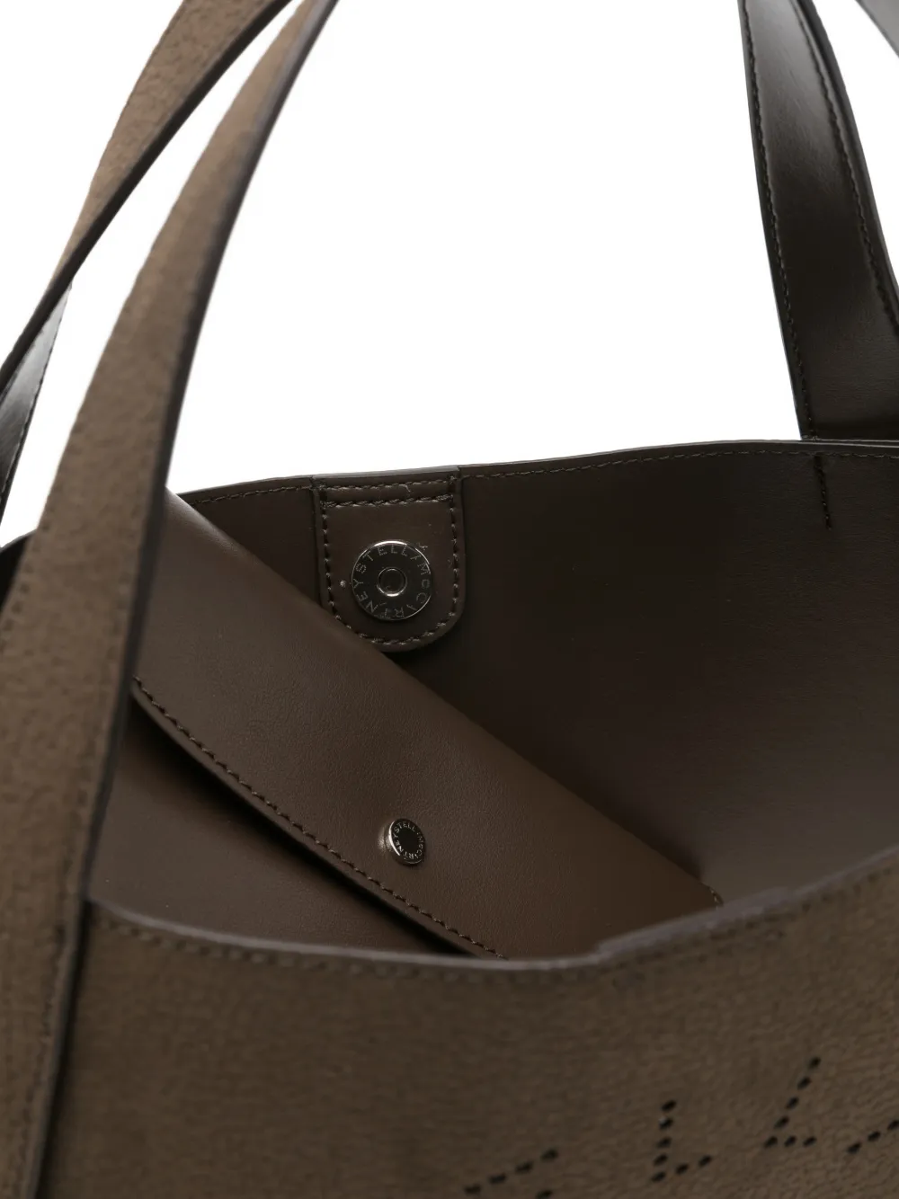 Stella McCartney Shopper met logo Bruin