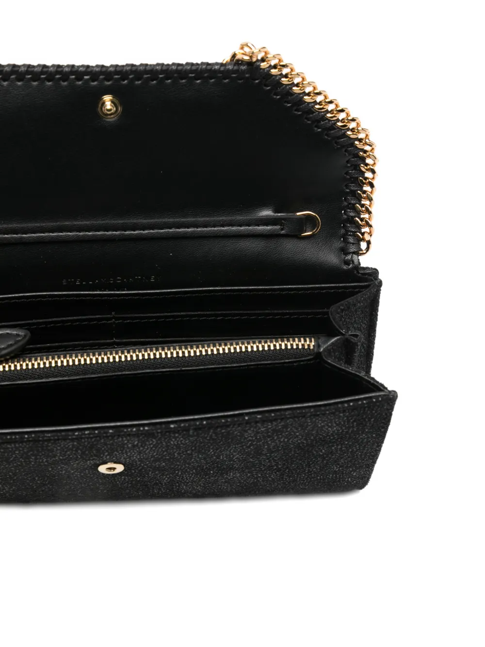  Stella Mccartney Falabella Chain-strap Wallet - Black 