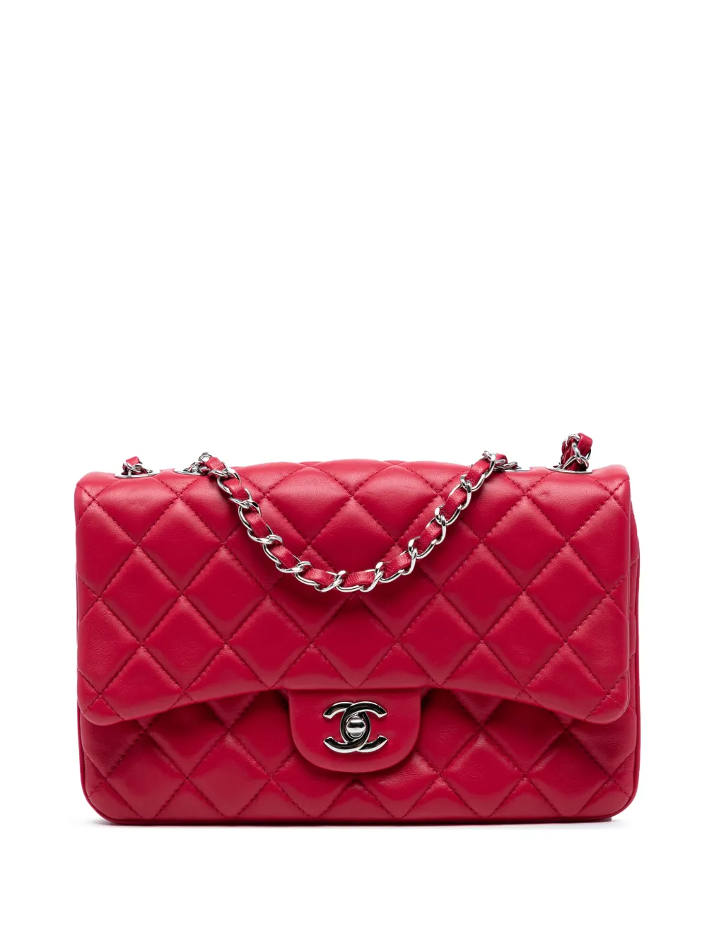 Pre-owned Chanel 2014 Medium Quilted Lambskin 3 Accordion Flap Shoulder Bag In Pink