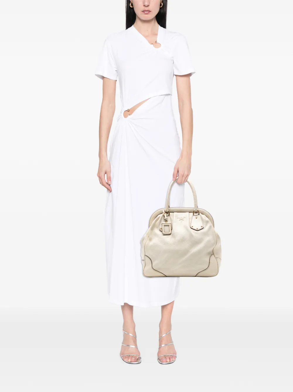 Prada Pre-Owned 2000-2012 Vitello Daino Frame tote bag | Pre-Owned | Image 2