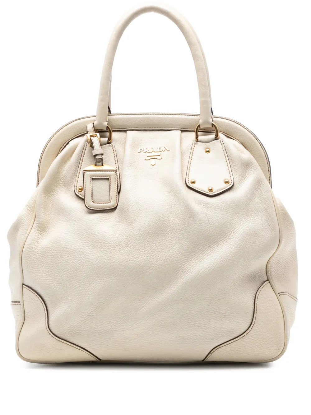 Prada Pre-Owned 2000-2012 Vitello Daino Frame tote bag | White | Image 1
