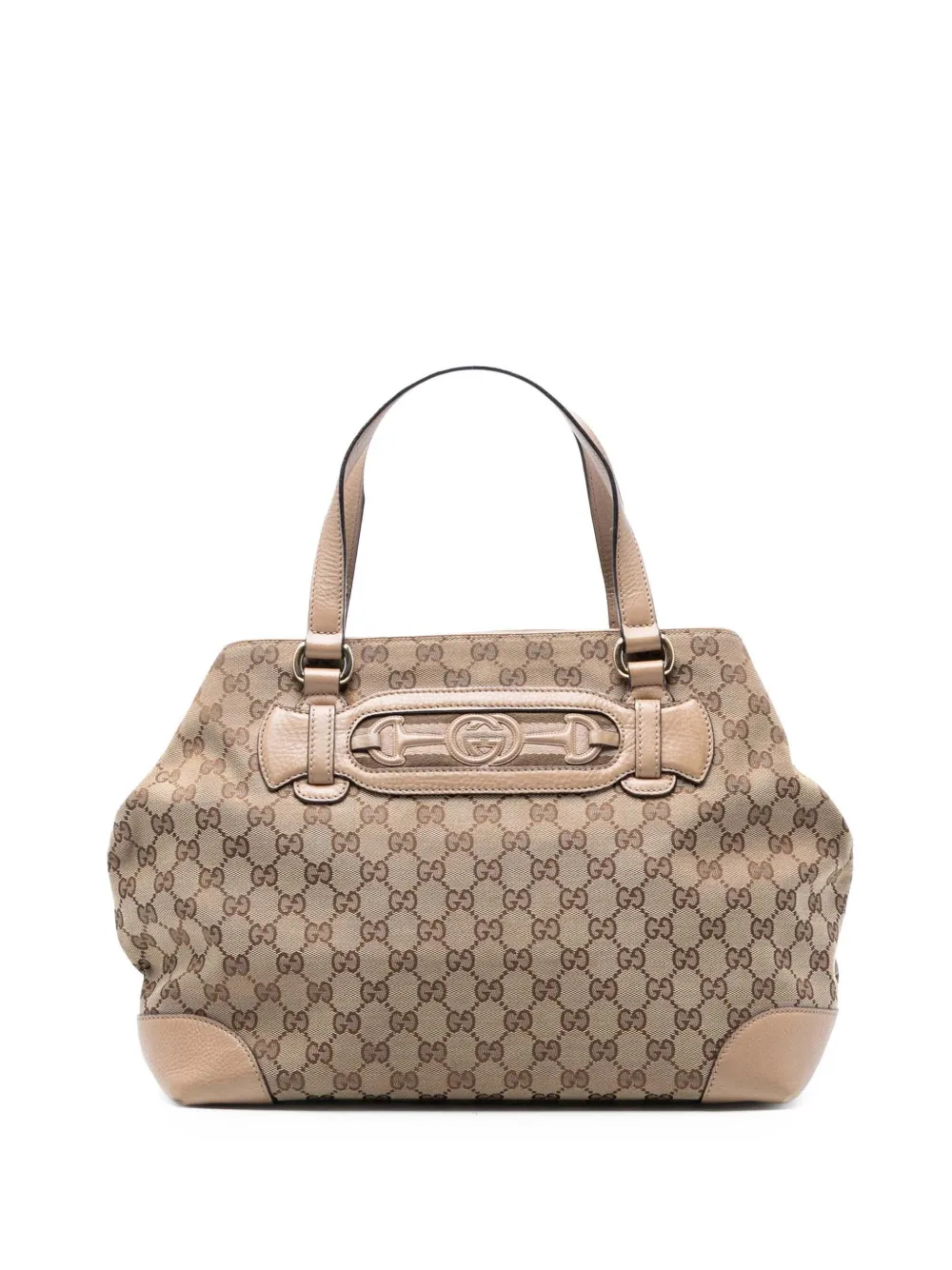 Gucci Pre-Owned 2016-2025 Medium GG Canvas Web Dressage tote bag - Marrone