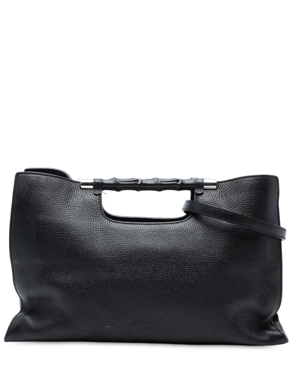 Gucci Pre-Owned 2016-2025 Medium Calfskin Bamboo Daily Shopper satchel - Nero