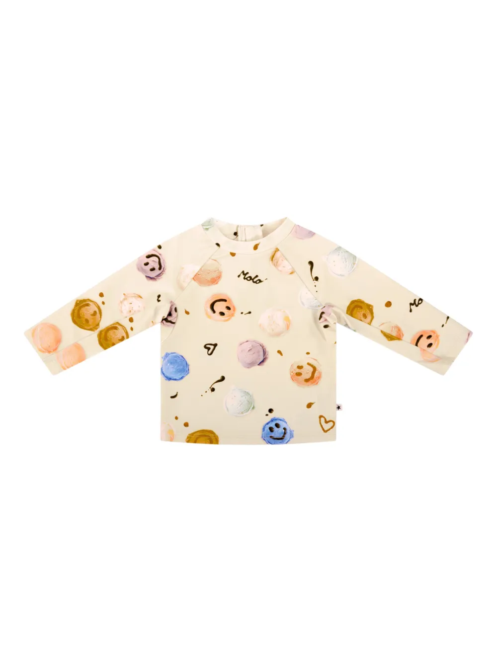 Molo printed long-sleeve sun protection top - Toni neutri