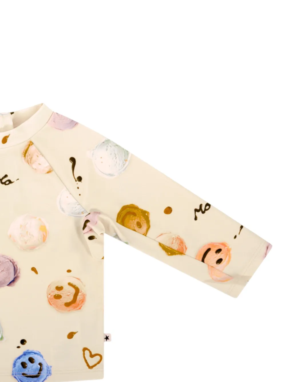  Molo Printed Long-sleeve Sun Protection Top - Neutrals 