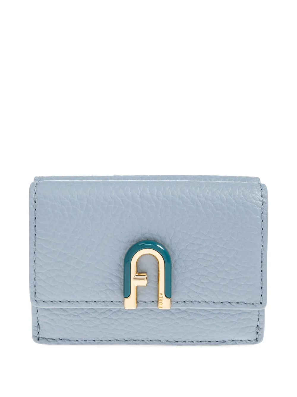 Furla logo-plaque leather wallet - Blu