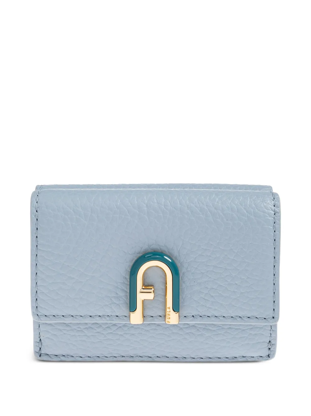 Furla logo-plaque leather wallet - Blu