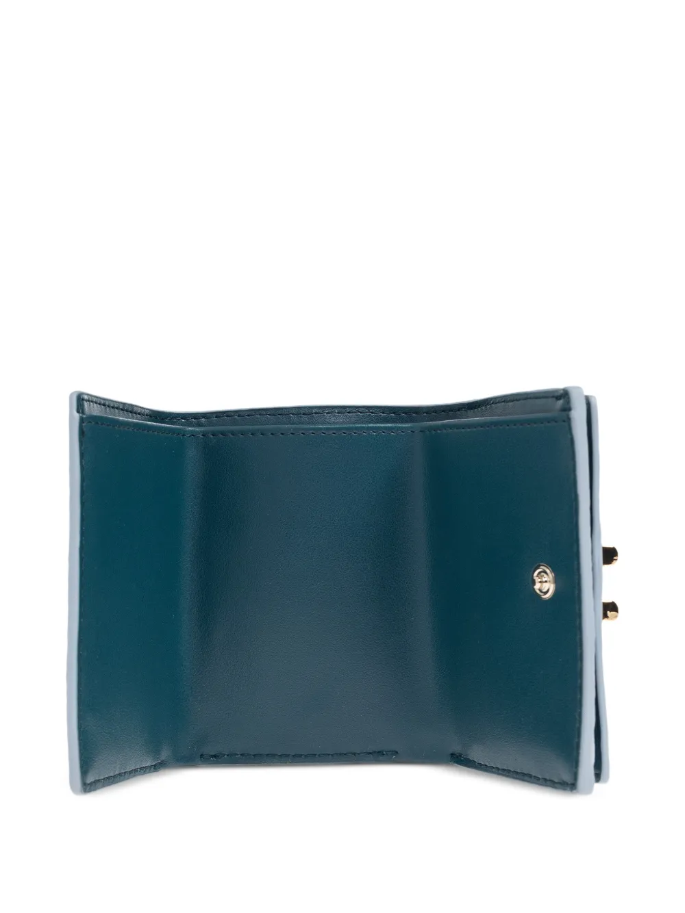 Furla Leren portemonnee met logoplakkaat Blauw