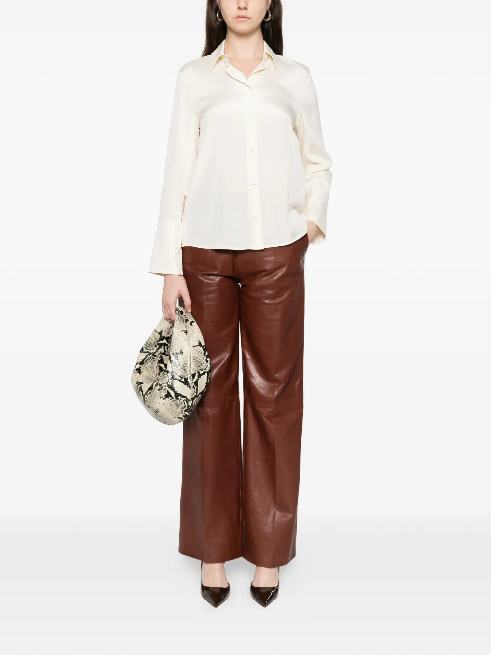 Max Mara point-collar shirt - Beige