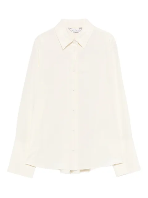 Max Mara camisa con cuello de pico