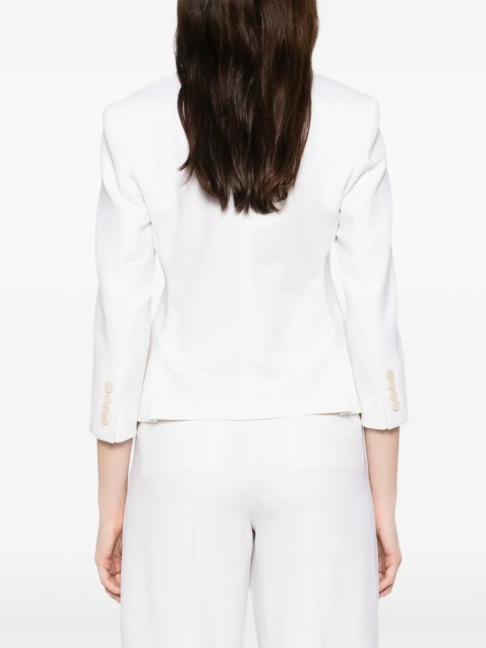 Long-Sleeve Button Blazer