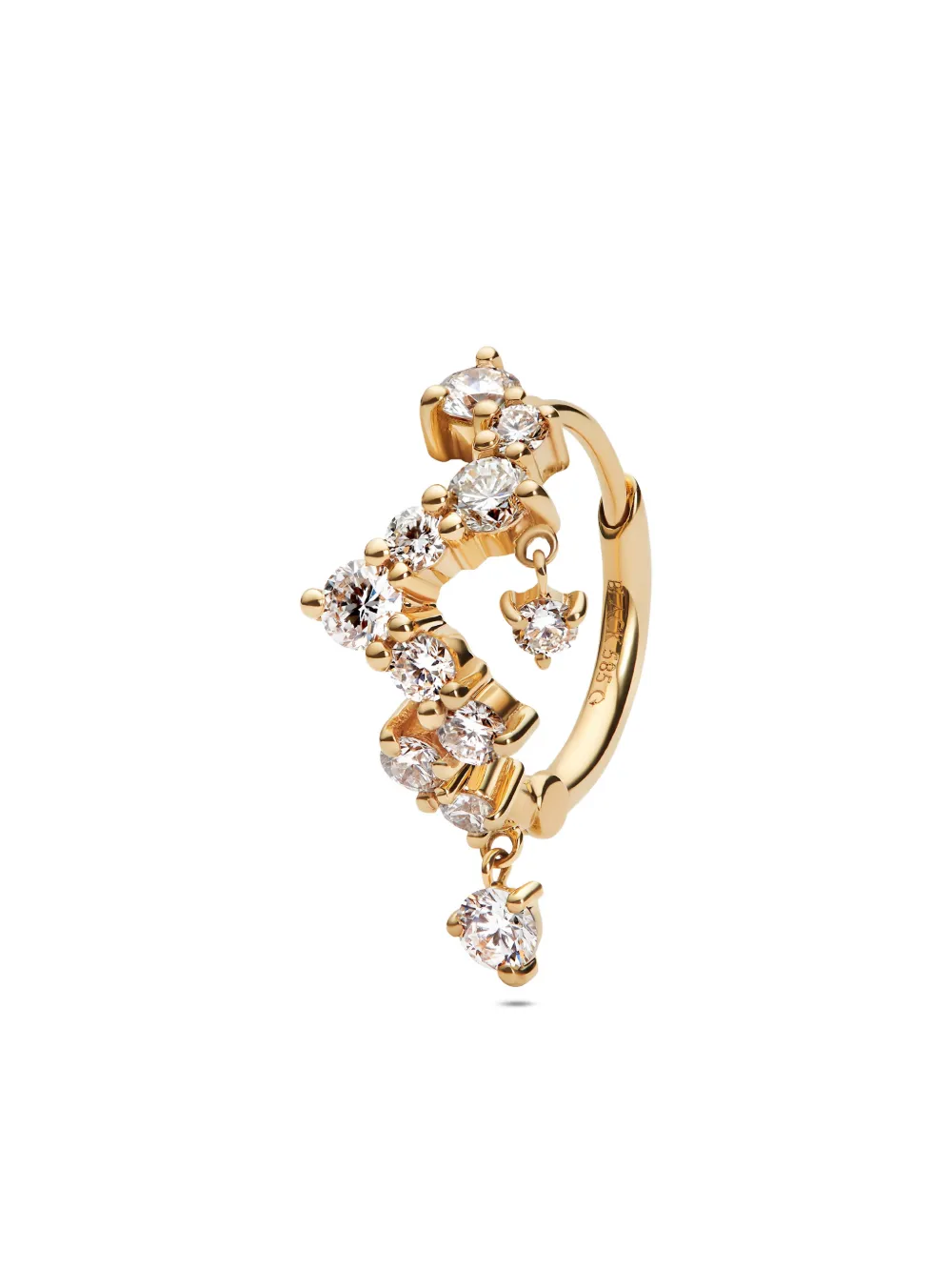 Maria Black Orecchino Sky in oro giallo 14 carati riciclato con diamanti