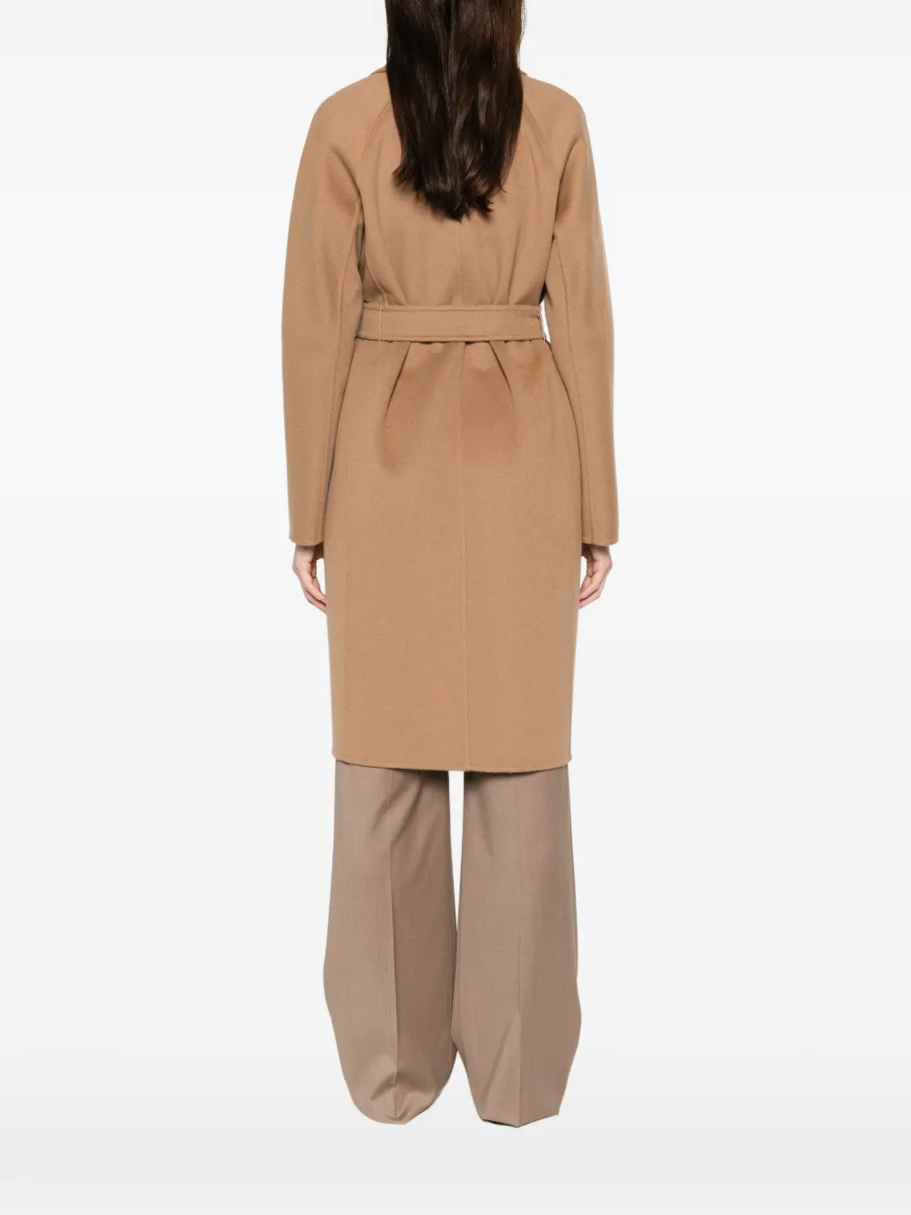 Max Mara Aceri jas met gestrikte taille Bruin