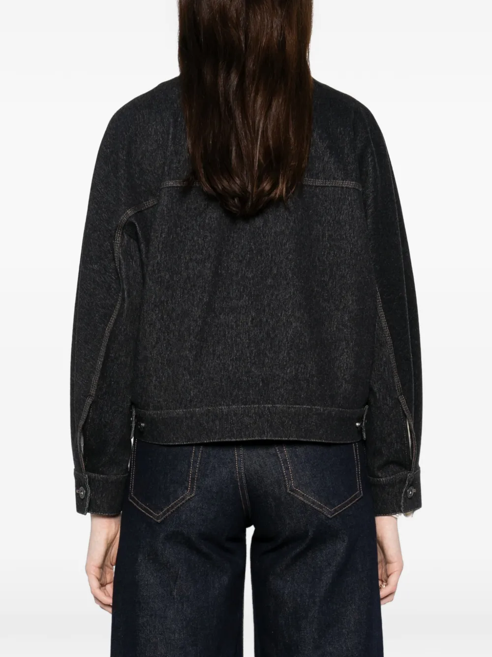 Max Mara Cropped jack met lange mouwen Blauw