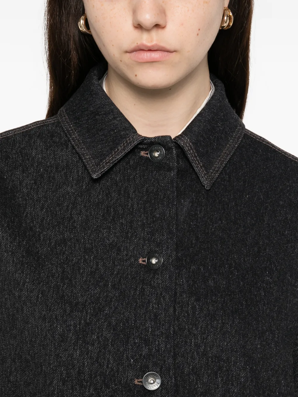 Max Mara Cropped jack met lange mouwen Blauw