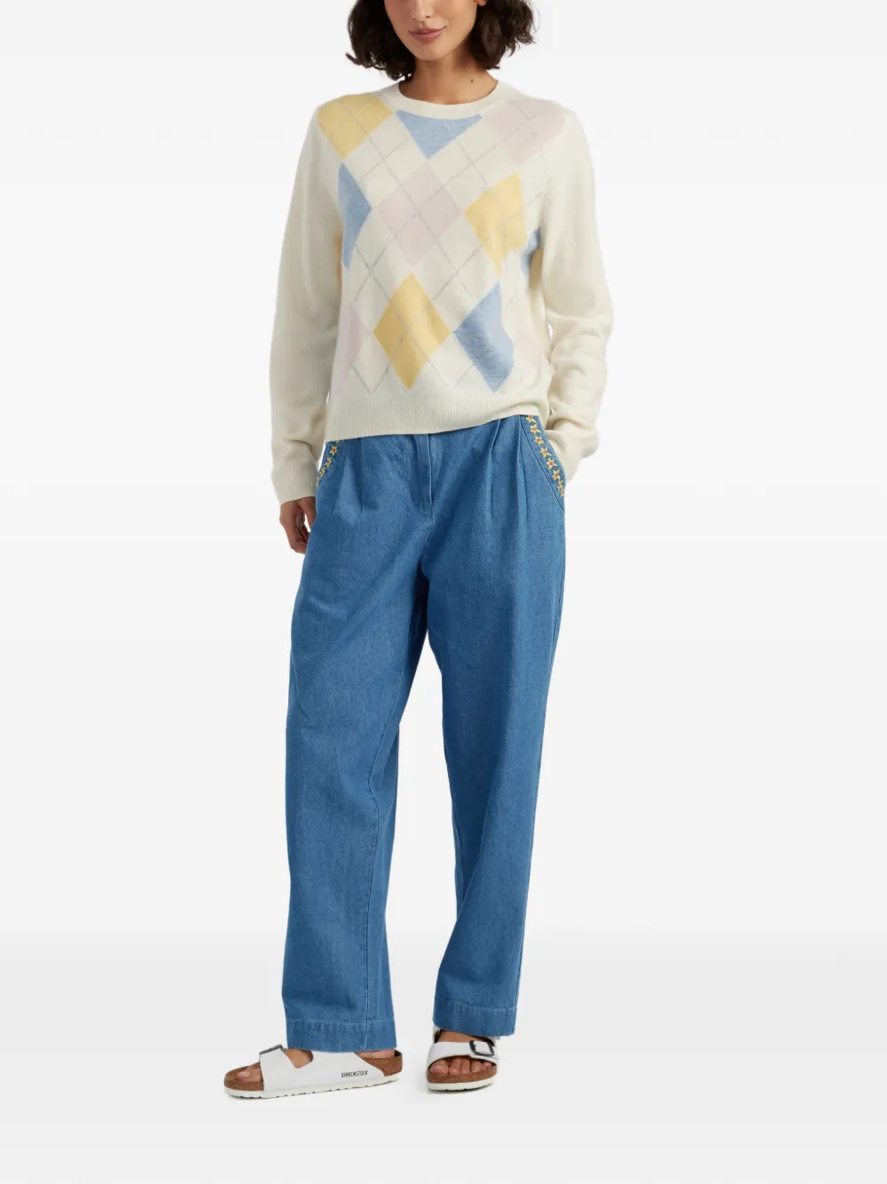  Chinti & Parker Argyle Wool Sweater - Neutrals 