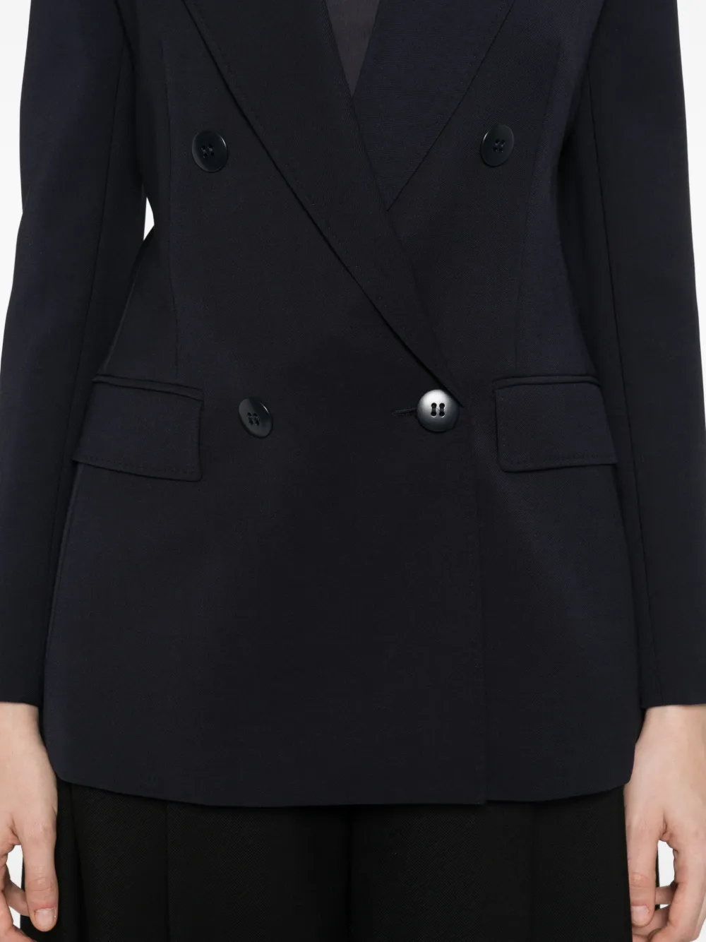 Max Mara Blazer met dubbele rij knopen Blauw