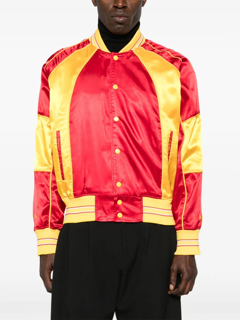 Kiko Kostadinov x Fox Lab bomberjack met contrast Rood